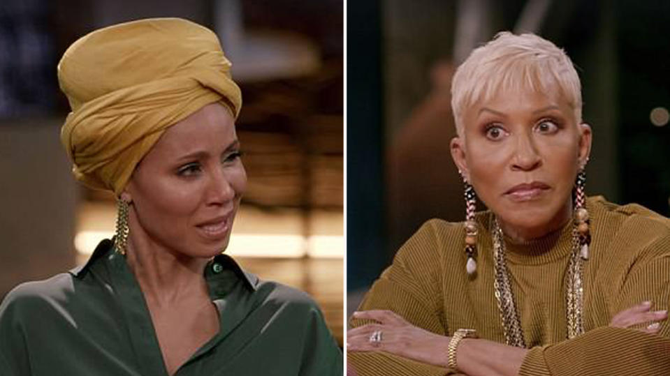 Jada and Adrienne were both visibly confused and shock at Willow’s revelation. Source: Facebook/jada pinkett-smith