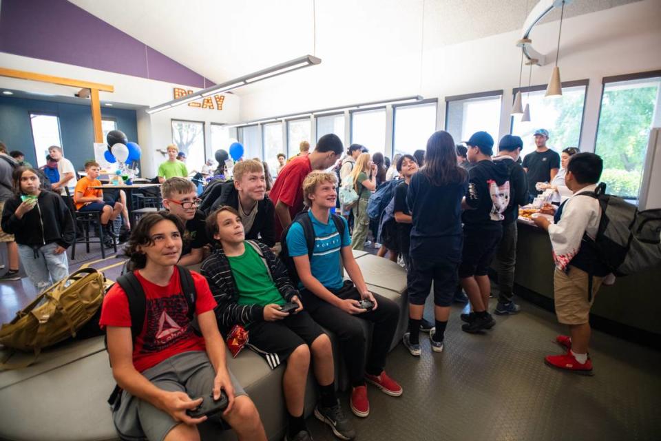 Paso Robles youth filled the new teen center at the Centennial Park gymnasium on opening day, August 21, 2023.