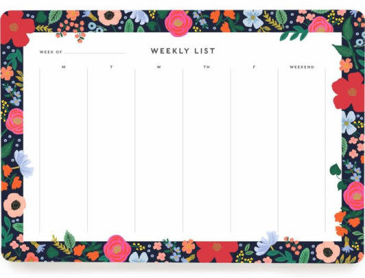 Rifle Paper Company Weekly Desk Pad