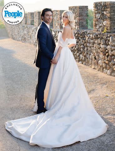 <p>Mario Casati</p> Andrea Denver (left) and model Lexi Sundin at their wedding in Italy on June 13, 2024