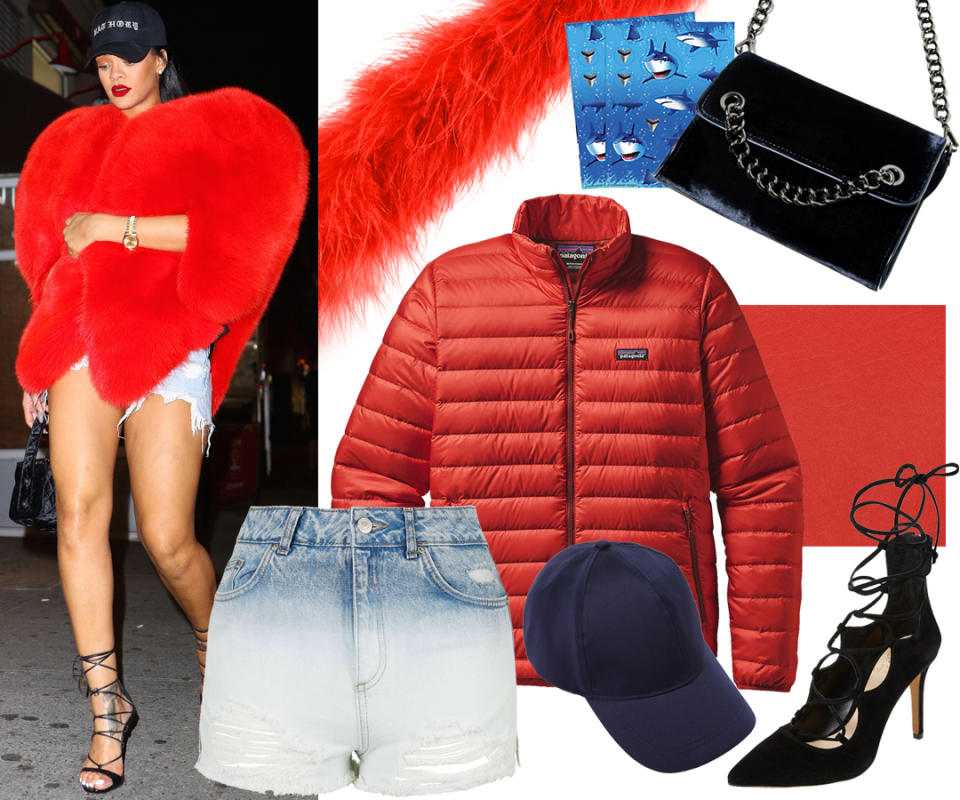 Rihanna's Fur Heart Cape