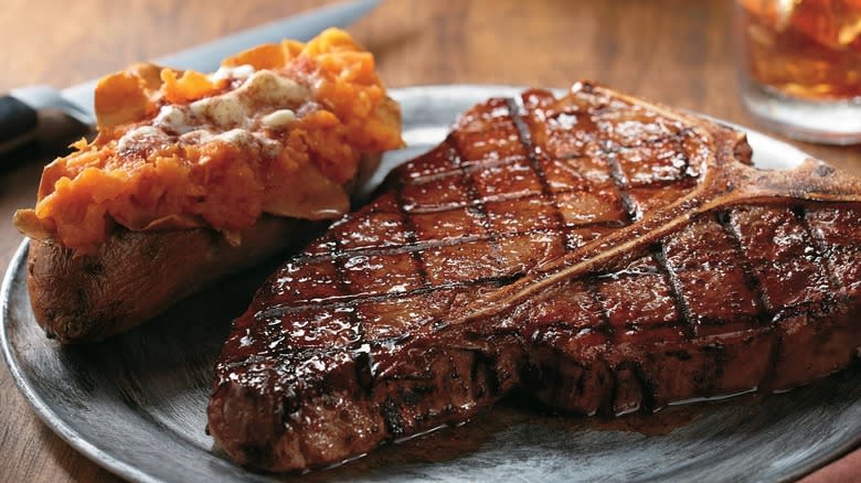 longhorn steak with sweet potato
