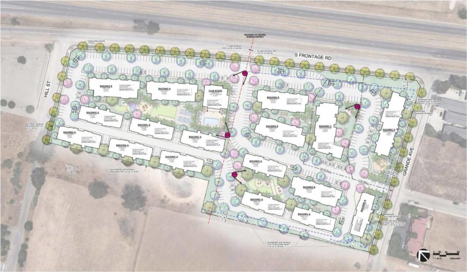 Split across 17 buildings, Mesa Trails Apartment Community will consist of 240 market-rate units in 15 buildings built by developer Abbot Reed Group and 73 affordable housing units in two buildings built by the Housing Authority of San Luis Obispo. Abbot Reed