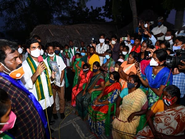 A visual from the visit of Nara Lokesh. 