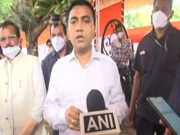 Goa Chief Minister Pramod Sawant at Azad Maidan (Photo/ANI)