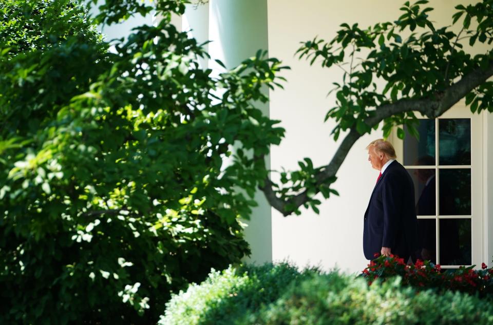 Trump, isolated. (Photo: MANDEL NGAN via Getty Images)