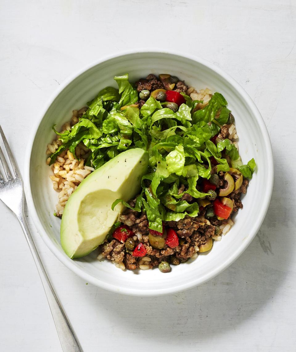 Easy avocado recipes - Spanish Beef and Rice Bowls With Avocado