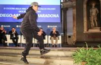 Argentinian soccer legend Diego Armando Maradona attends the Italian soccer Hall of Fame 2017 event in Florence, Italy, January 17, 2017. REUTERS/Leonardo Bianchi