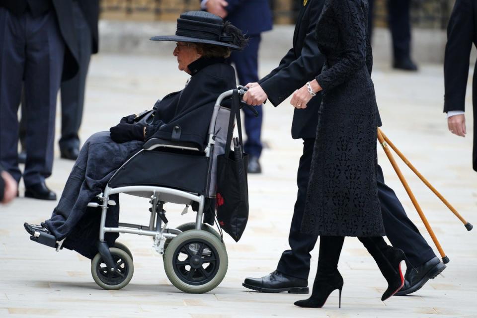 Lady Pamela Hicks at the Queen’s funeral (Peter Byrne / PA)