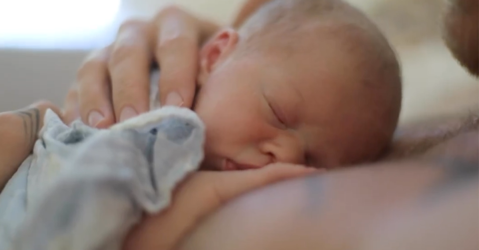 Sam Frost and Jordie Hansen's newborn son Theodore.