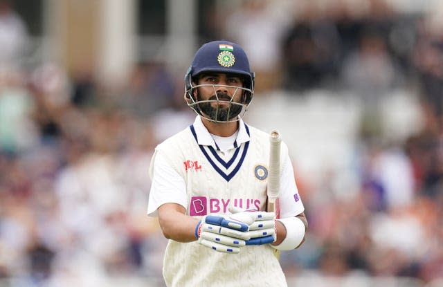 India’s Virat Kohli walks off dejected