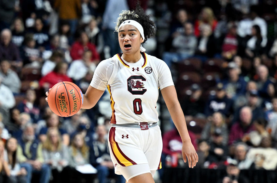 South Carolina added transfer Te-Hina Paopao to this season's team, and she has made an immediate impact. (Photo by G Fiume/Getty Images)