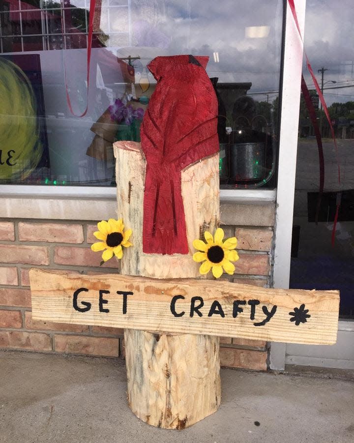 Wildman Tom's Custom Chainsaw Carving was one of the local artists who participated in Saturday's  vendor market. Courtesy | Hillsdale Craft Supply