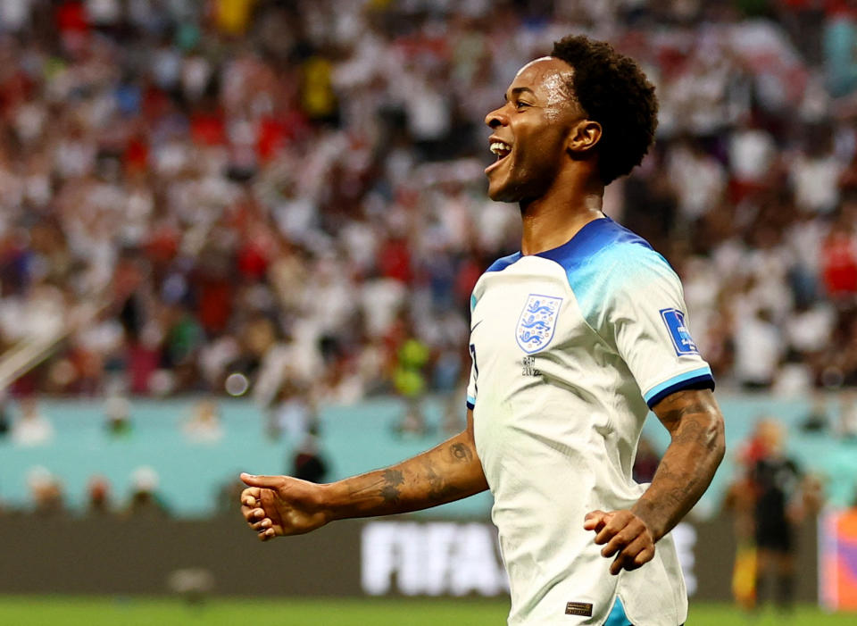 Gegen den Iran hatte Raheem Sterling noch zum zwischenzeitlichen 3:0 für England getroffen. Jetzt ist er aus Katar abgereist, weil in sein Zuhause eingebrochen wurde. (Bild: Reuters / Hannah Mckay)