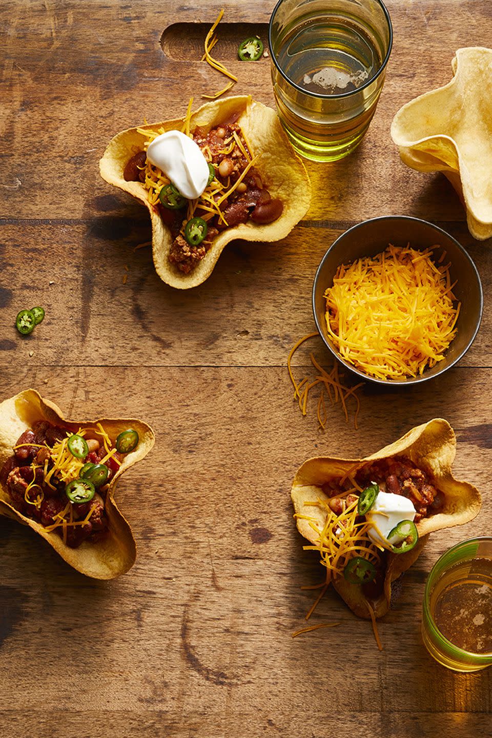 <p>Skip the bag of chips and go straight for the bowl. </p><p>Get the <a href="https://www.goodhousekeeping.com/food-recipes/a47668/smoky-maple-turkey-chili-recipe/" rel="nofollow noopener" target="_blank" data-ylk="slk:Smoky Maple Turkey Chili recipe;elm:context_link;itc:0;sec:content-canvas" class="link "><strong>Smoky Maple Turkey Chili recipe</strong></a>.</p>