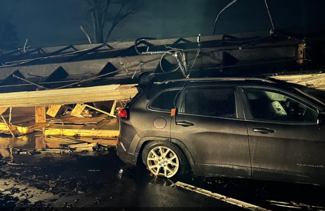 Storm damage in Mercer County north of Dayton (Photo Courtesy: Grace Hewitt, WDTN)