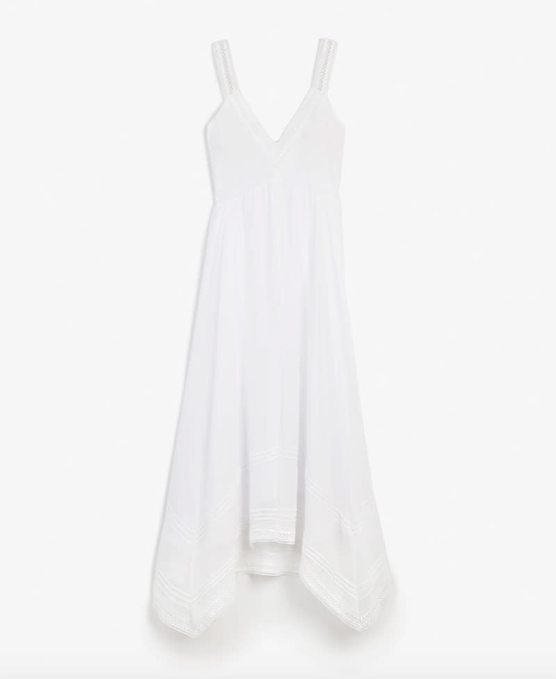 white dress, flowy, tank, express