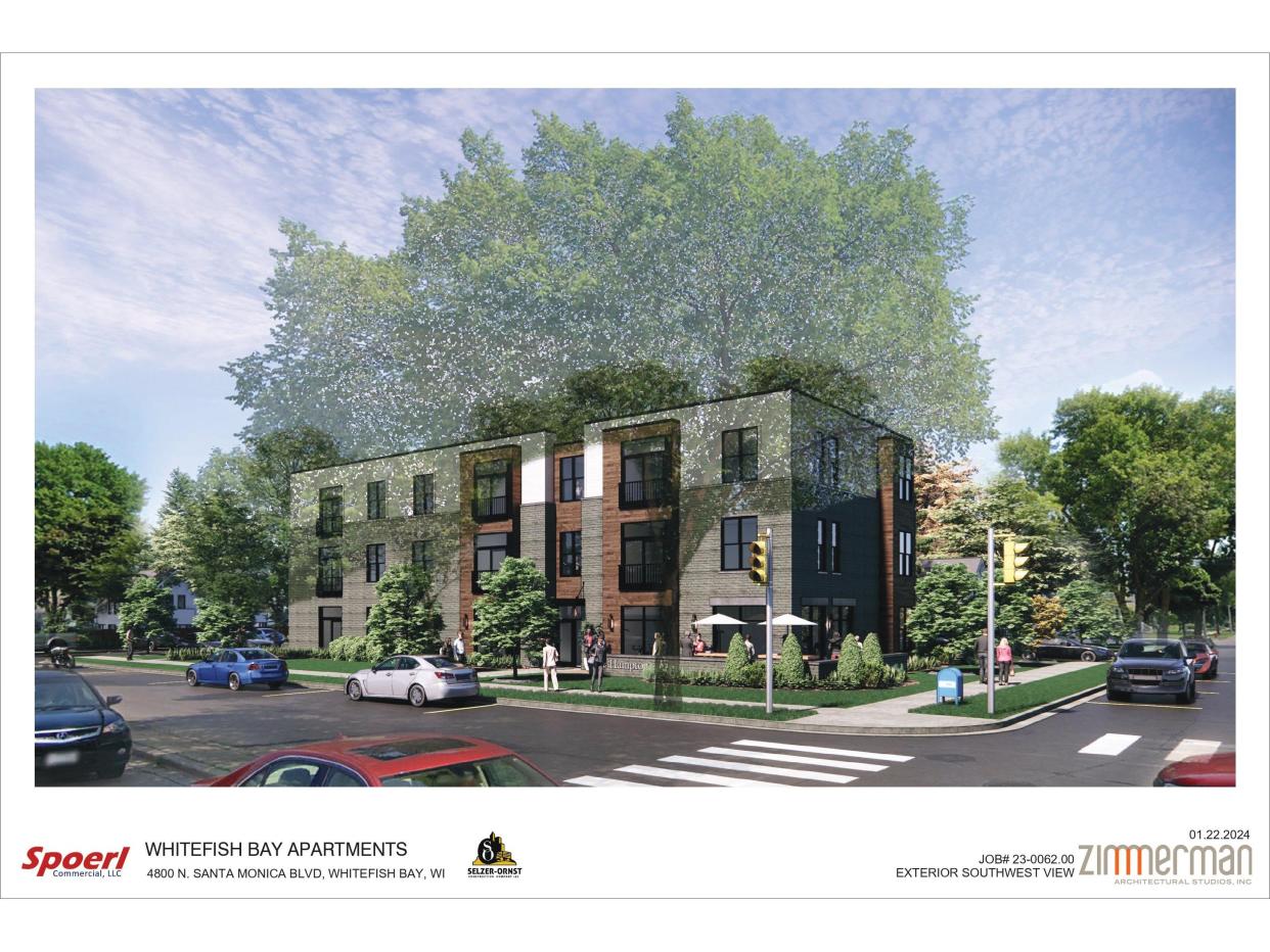 Whitefish Bay's Board of Appeals Feb. 13 overturned a separate commission's rejection of plans for The Hampton. The design renderings the board approved were updated in January to address some of neighboring residents' concerns.