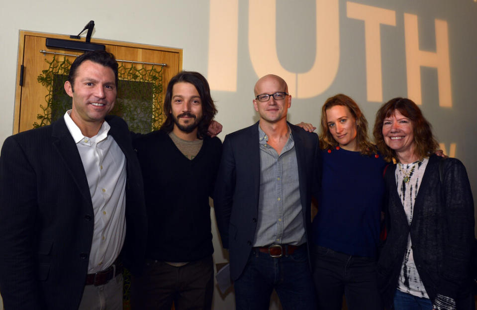 Jonathan King, Diego Luna, Logan Hill, Margaret Brown and Diane Weyermann - Credit: Invision for Participant Media