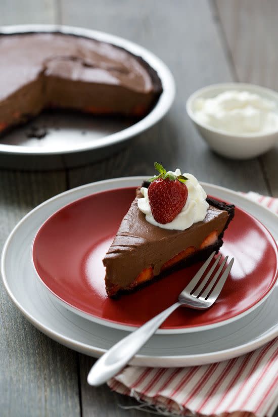 Chocolate Strawberry Oasis Pie