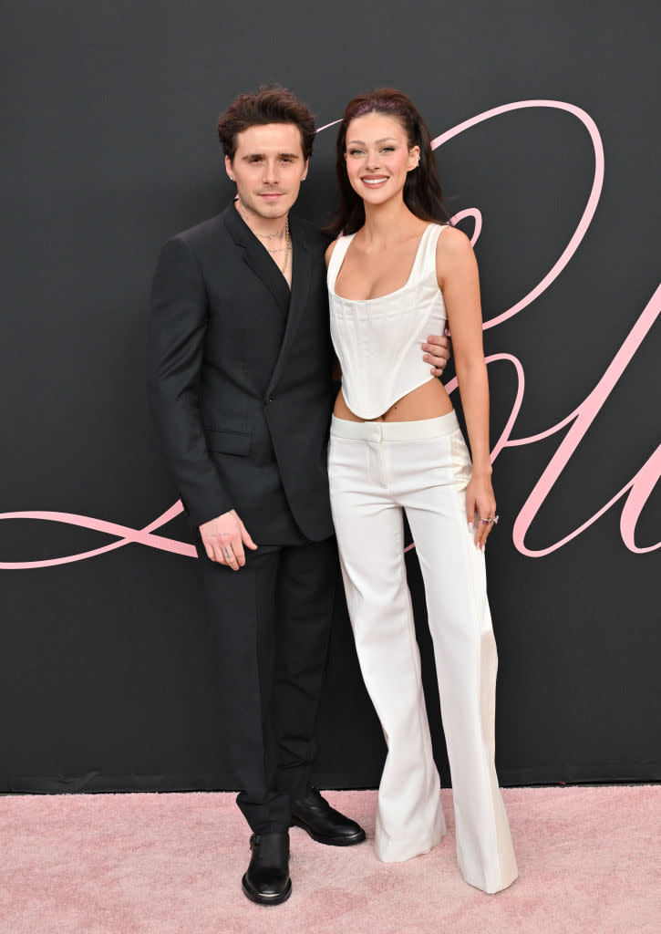 LOS ANGELES, CALIFORNIA - FEBRUARY 03: Brooklyn Peltz Beckham and Nicola Peltz Beckham attend the Premiere of "Lola" at Regency Bruin Theatre on February 03, 2024 in Los Angeles, California. (Photo by Axelle/Bauer-Griffin/FilmMagic)