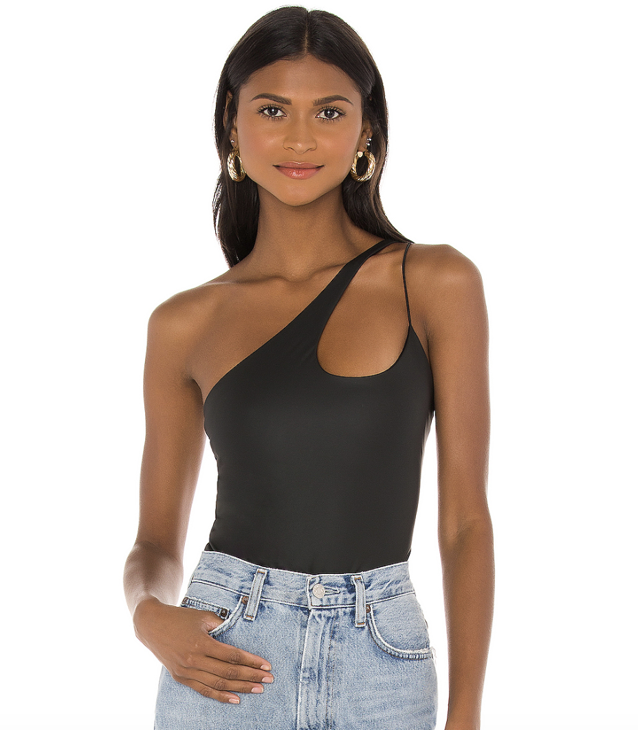 black bodysuit, cutout