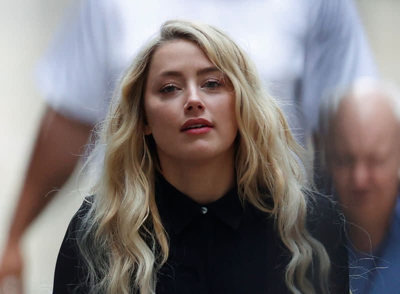 Actors Johnny Depp and Amber Heard at the High Court in London