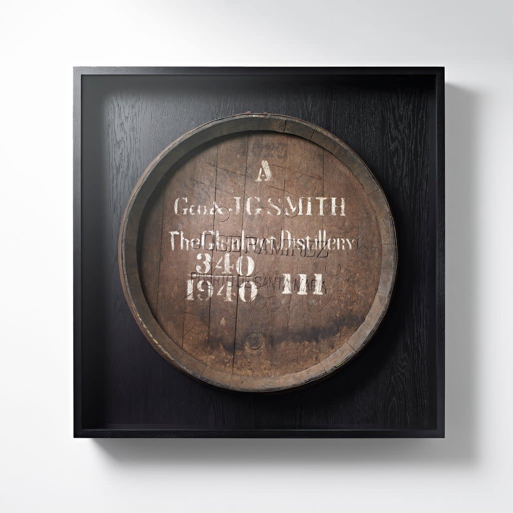 The framed cask end (Sotheby’s/PA)