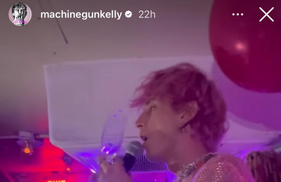 Machine Gun Kelly injures himself at after-party credit:Bang Showbiz