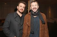 Creator and actor Jason Segel and Chris O’Dowd pose at the <i>Dispatches from Elsewhere</i> tastemaker event on Thursday in L.A.