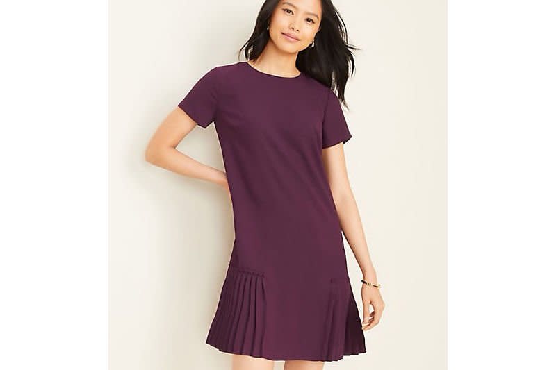 Ann Taylor Pleated Shift Dress