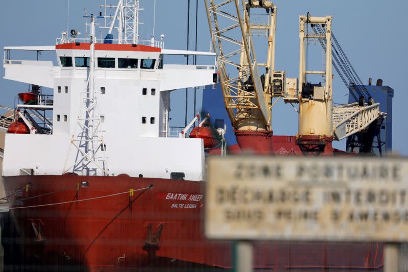 French sea police seize ship headed for Russia, suspected of violating Ukraine-related sanctions
