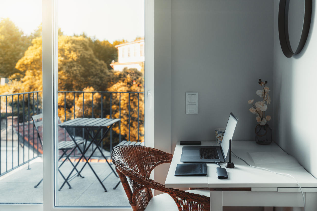 Create a cozy work-from-home office this Prime Day with deals on office chairs, desks, monitors and more. (Photo: skyNext via Getty Images)