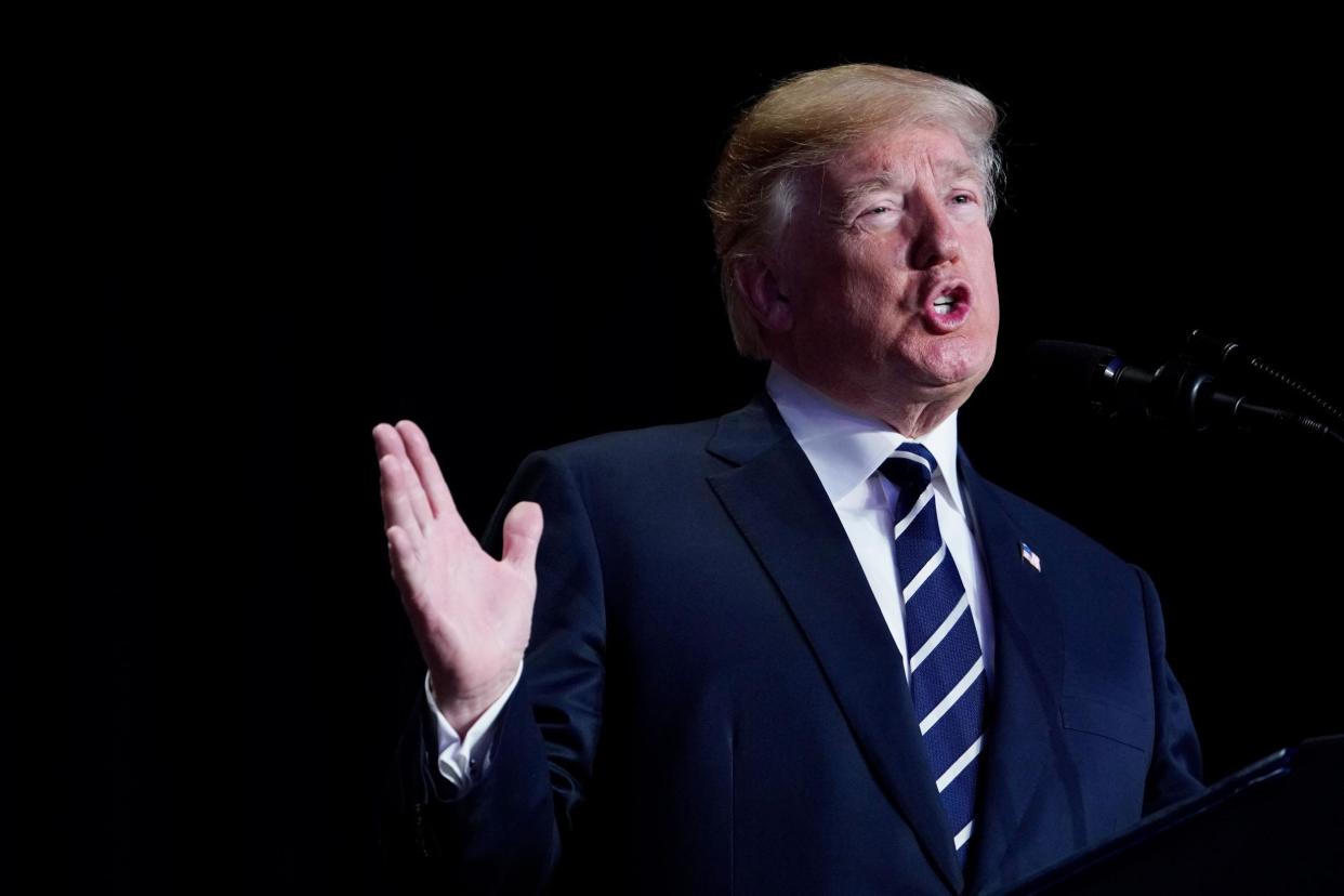 President Donald Trump speaks during the National Prayer Breakfast at a hotel in Washington, DC: AFP/Getty Images