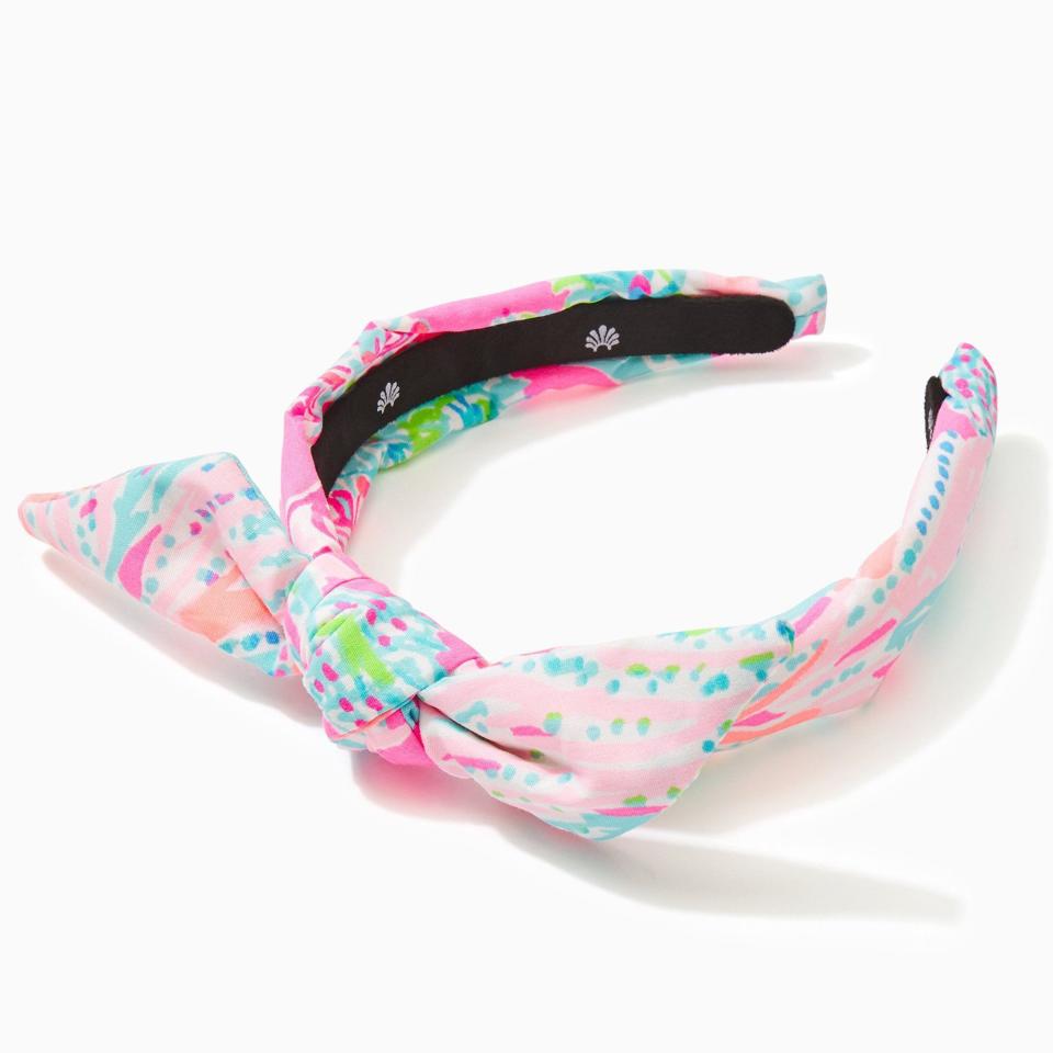 4) Lele Sadoughi x Lilly Pulitzer Seaing Things Kids Bow Tie Knotted Headband