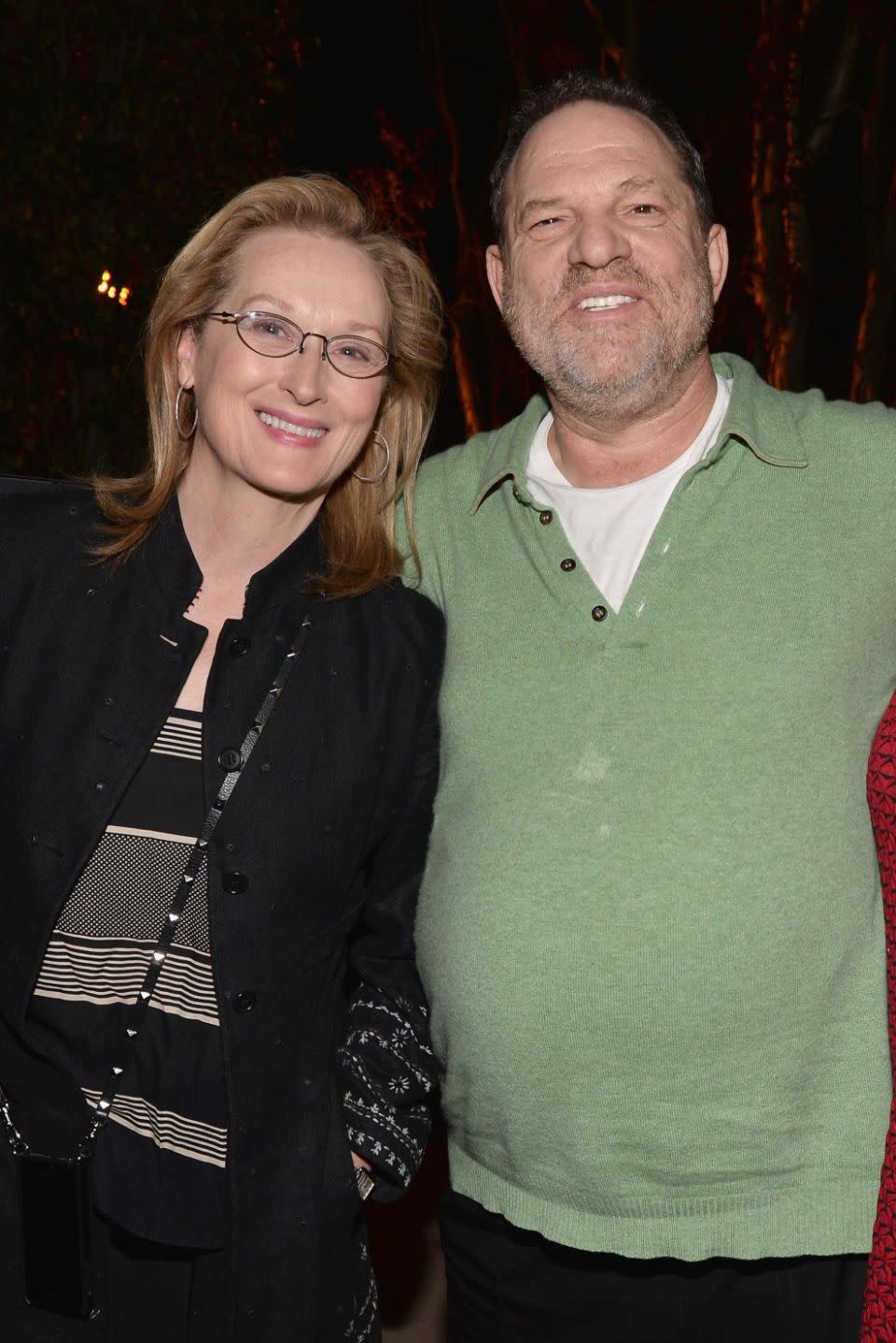 Meryl seen here with Weinstein 2014, before he was accused of sexual abuse. Source: Getty