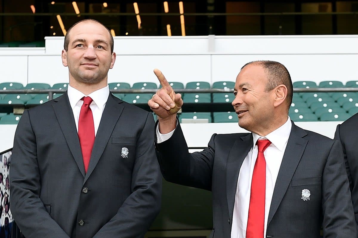 Eddie Jones (right) is tipping Steve Borthwick to make the right impression with England (Andrew Matthews/PA) (PA Wire)