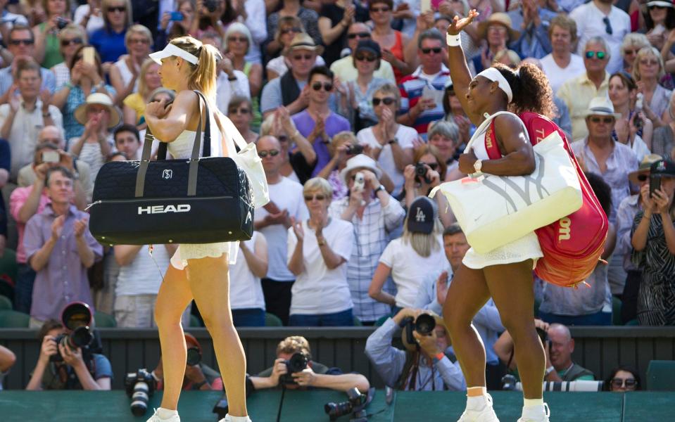 Maria Sharapova was on the losing end of over 90 per cent of her matches against Serena Williams  - Heathcliff O'Malley