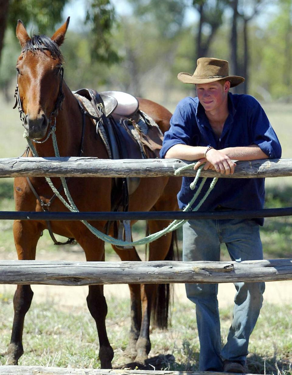 <p>After graduating from Eton and before joining the army, Prince Harry worked on a remote cattle station in Queensland. We have to say, the outback attire really suits him. </p>