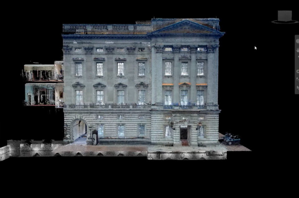 Bei der „dringenden” Renovierung des Buckingham Palace wird die Point Cloud Technologie zum Einsatz kommen. Quelle: Twitter/The Royal Family