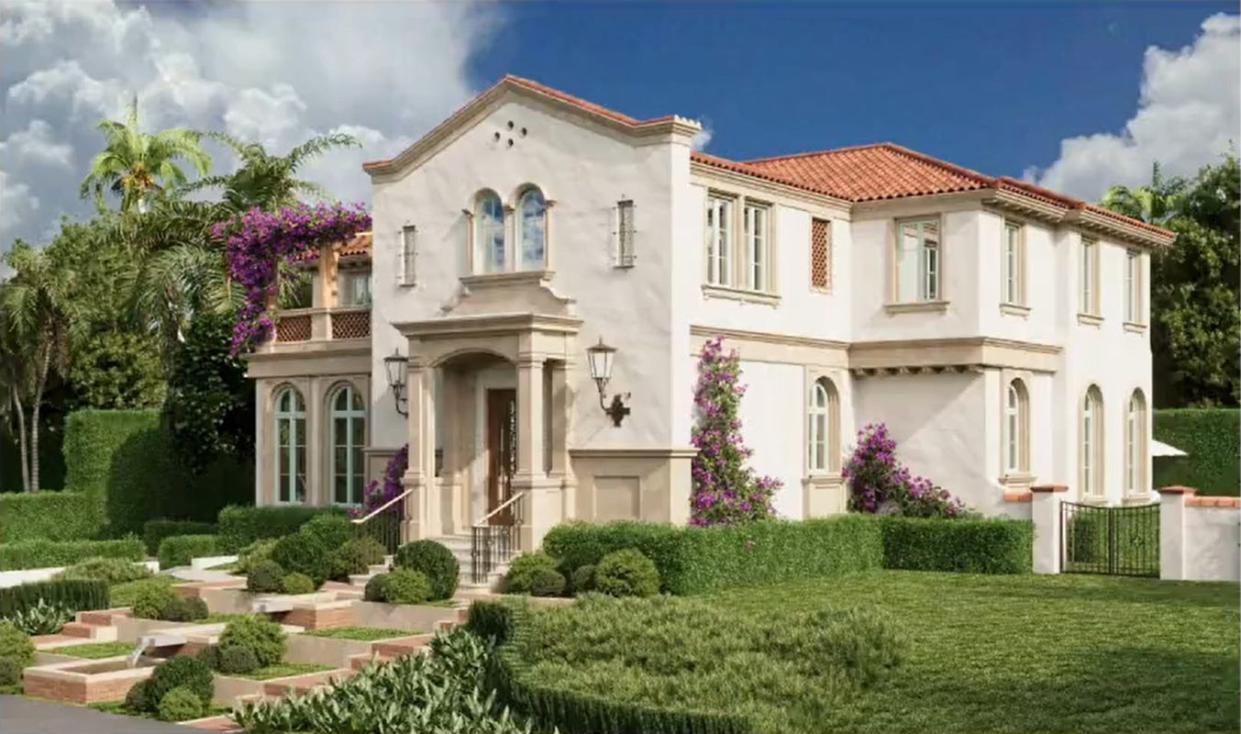 The Palm Beach Architectural Commission in November asked for substantial revisions to simplify this version of a design for a Spanish Colonial-style house, seen in this rendering, proposed for 318 Seaspray Ave. in Midtown.