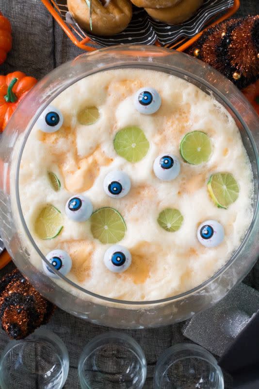 <p>Brooklyn Farm Girl</p><p>This orange sherbet and 7Up concoction is an easy non-alcoholic party drink everyone will love. Don't forget to decorate with eyeballs on top!</p><p><strong>Get the recipe: <a href="https://brooklynfarmgirl.com/halloween-punch/" rel="nofollow noopener" target="_blank" data-ylk="slk:Halloween Punch (non-alcoholic);elm:context_link;itc:0;sec:content-canvas" class="link ">Halloween Punch (non-alcoholic)</a></strong></p>