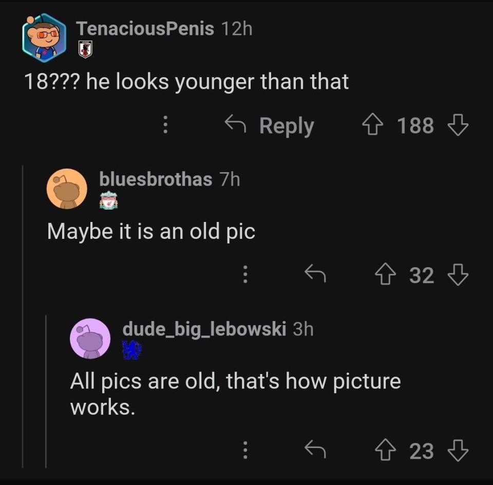 all pics are old, that's how picture works