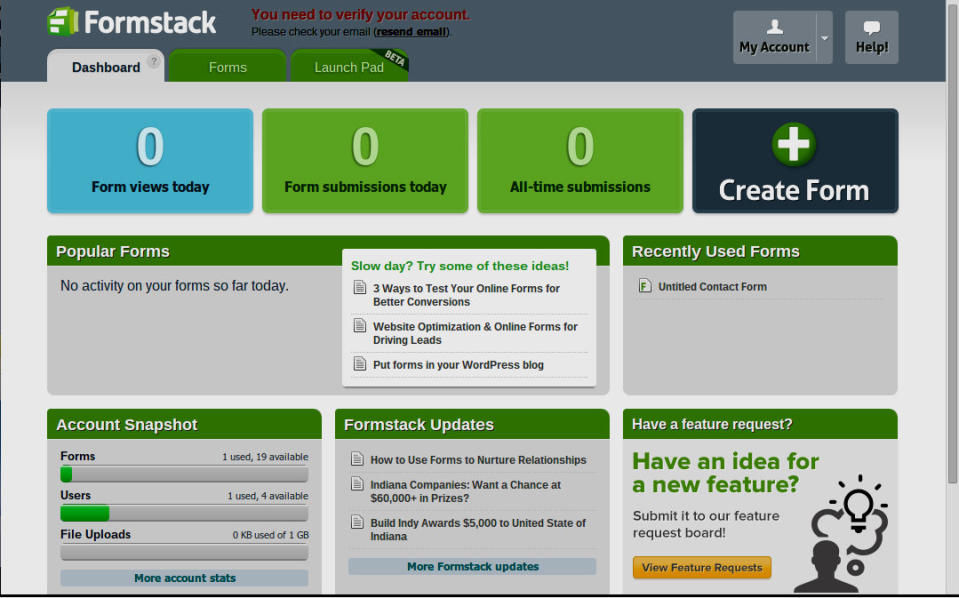 Formstack Review – Think Beyond Boring Forms image Screenshot 2013 05 22 at 11