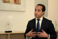 Ali Sadr Hashemi Nejad, the Iranian chairman of Maltese-registered Pilatus Bank, speaks to the media at Pilatus Bank in Ta' Xbiex, Malta, April 27, 2017. Times of Malta/Mark Zammit Cordina/Handout via REUTERS