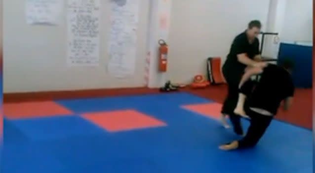 Paul Thomas Kennedy's compo claim was chopped down because of this karate video. Source: Facebook/Tony Arandale