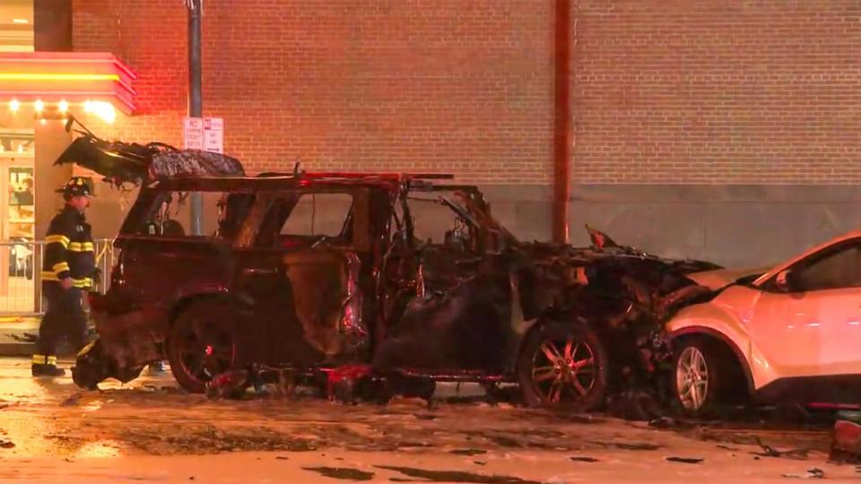 PHOTO: Two people were killed and five people injured in a car crash outside the Kodak Center in Rochester, NY, Jan. 1, 2023. (WHAM)