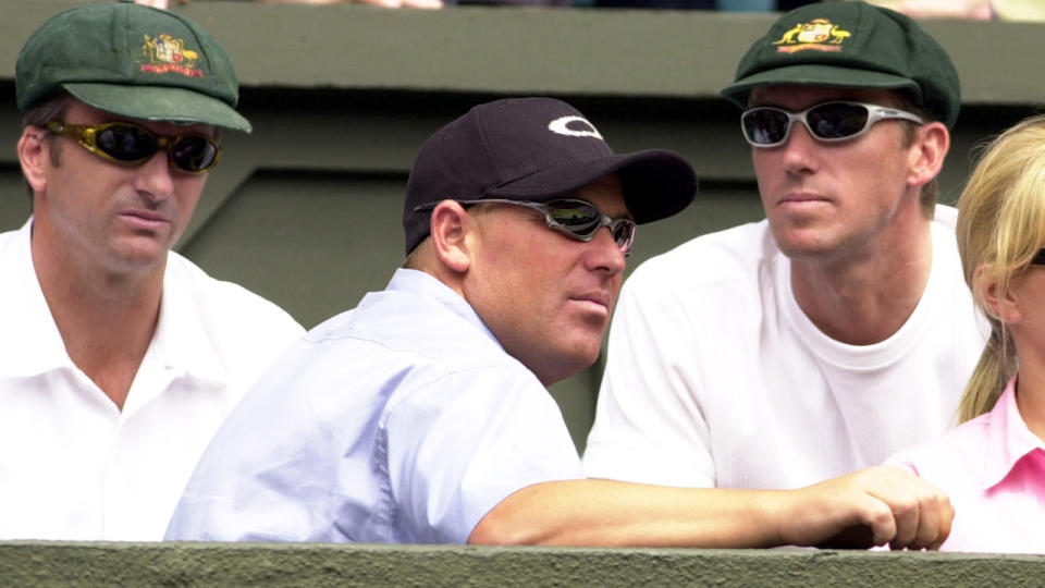 Shane Warne, pictured here at Wimbledon in 2001.