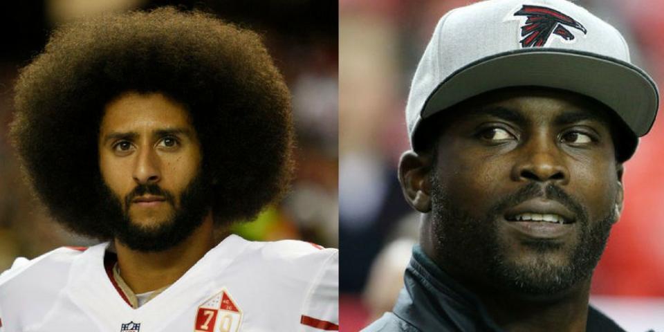 Michael Vick said Colin Kaepernick should cut off his afro to further his career in the NFL. (Photo: Getty Images/HuffPost)