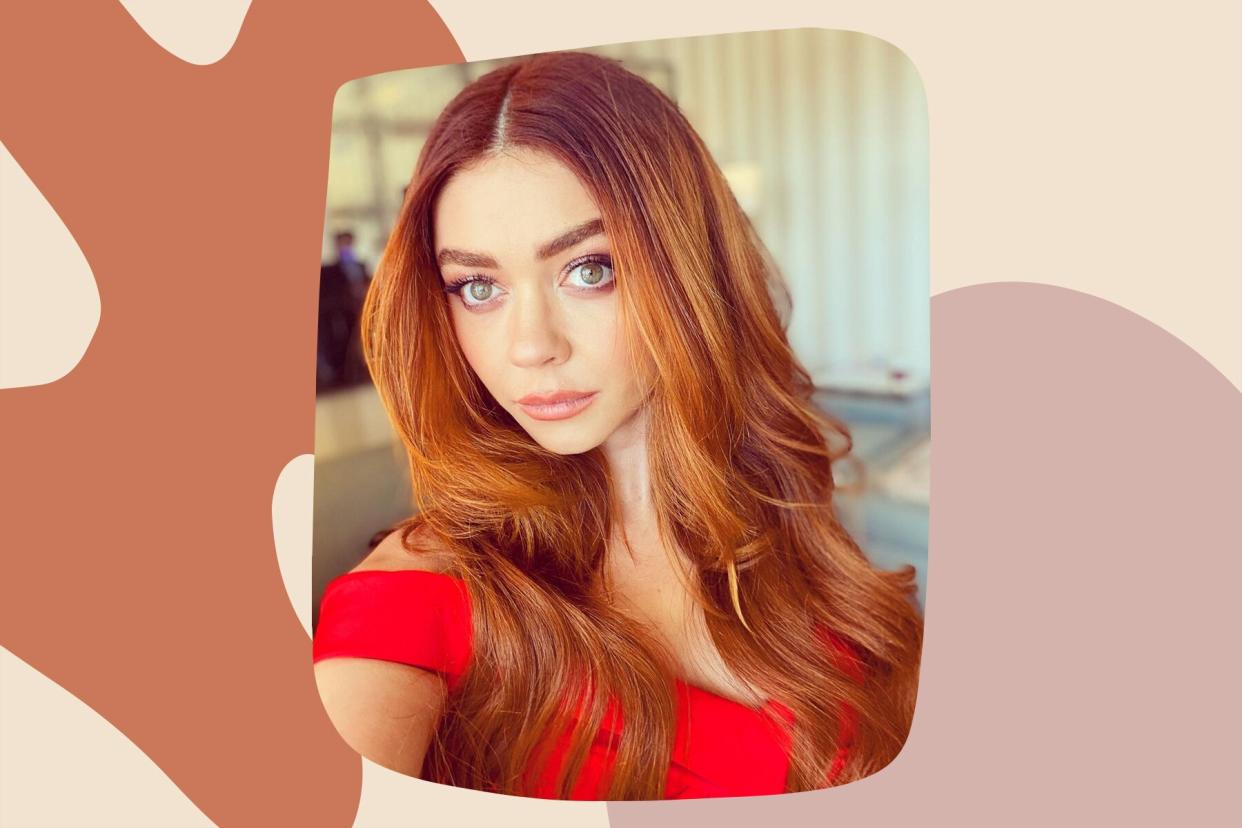 sarah hyland 2021 golden globes makeup